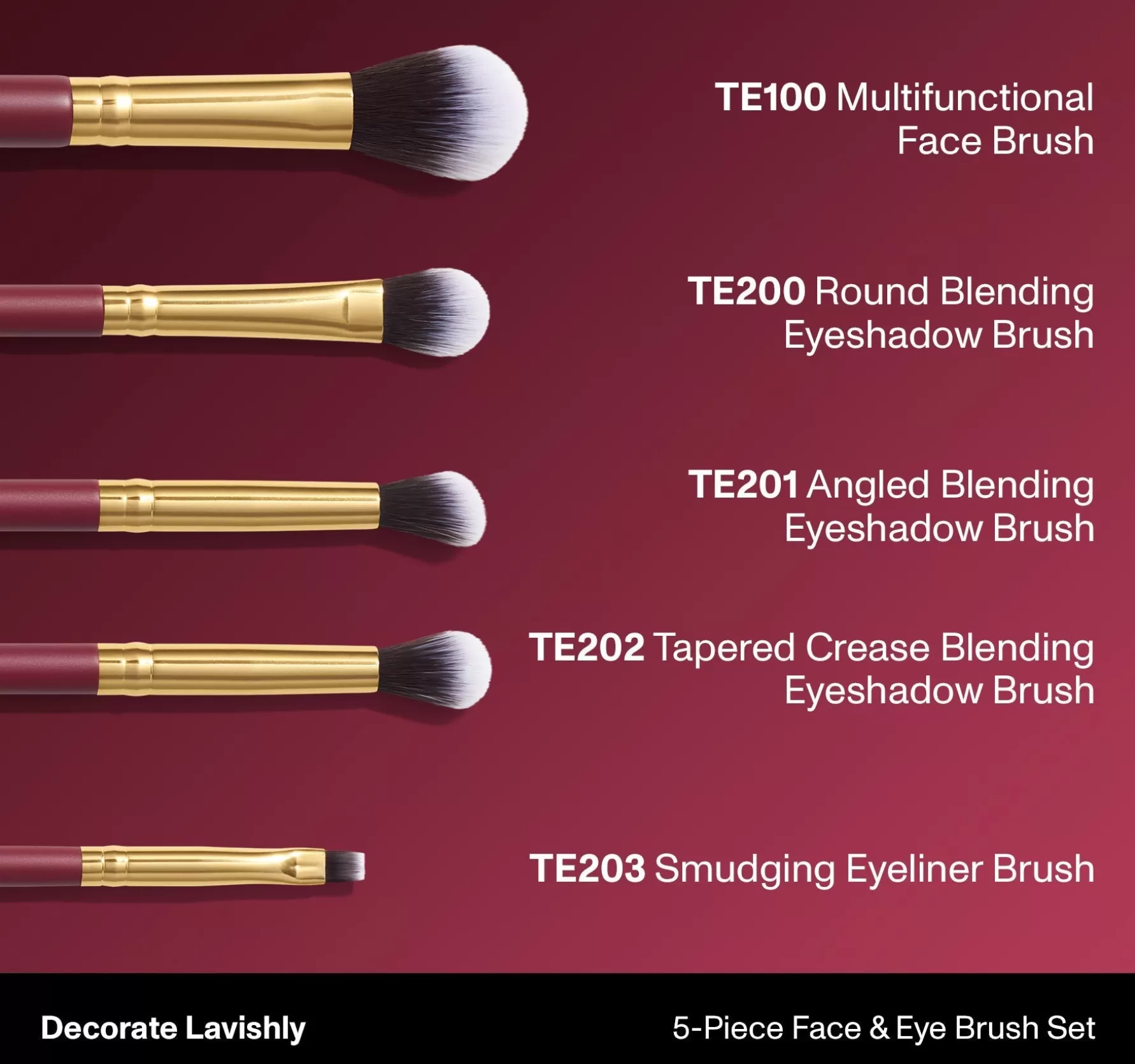 Morphe Decorate Lavishly 5-Piece Face & Eye Brush Set Best Sale