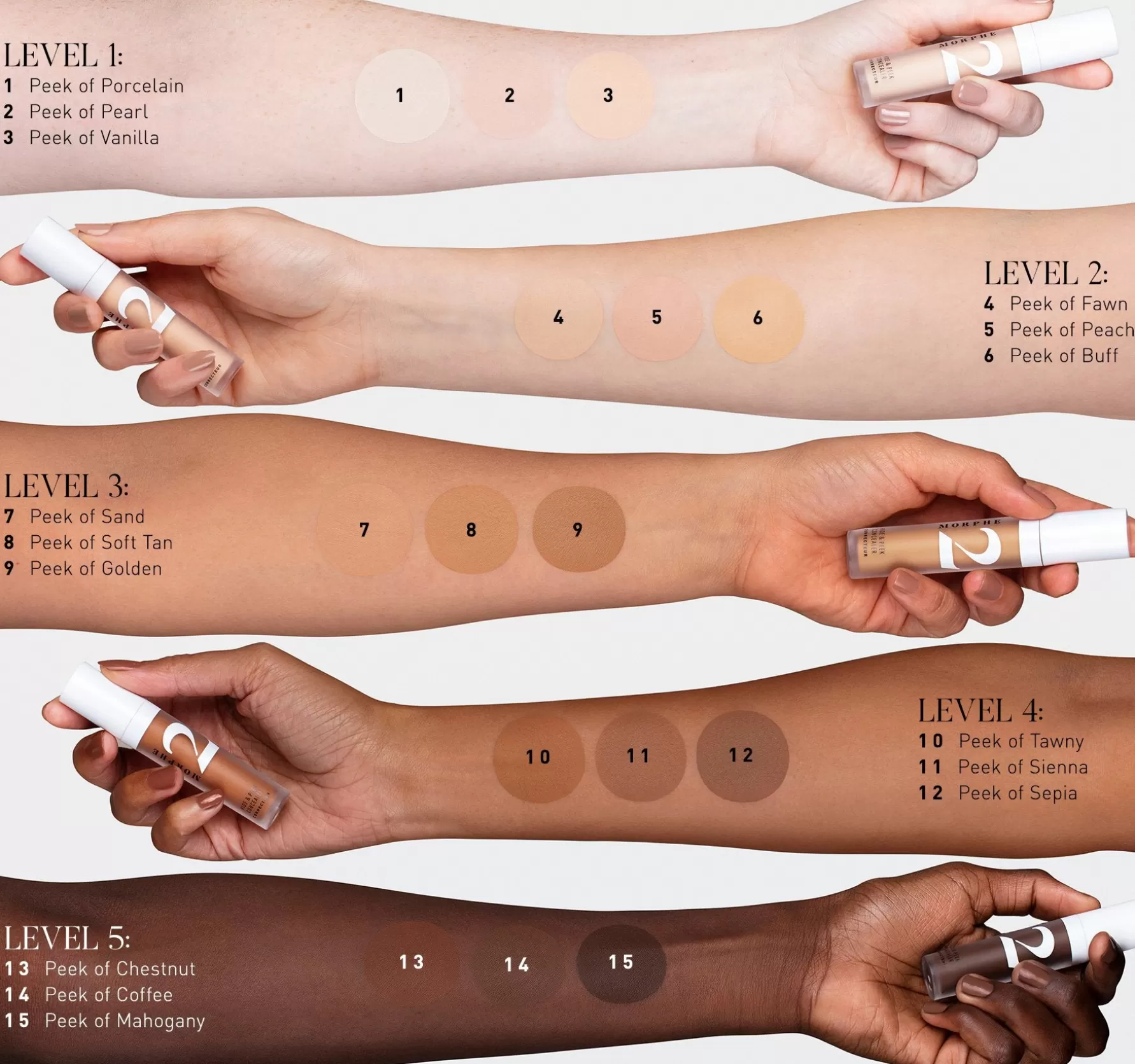 Morphe Hide & Peek Concealer - Peek Of Chestnut New