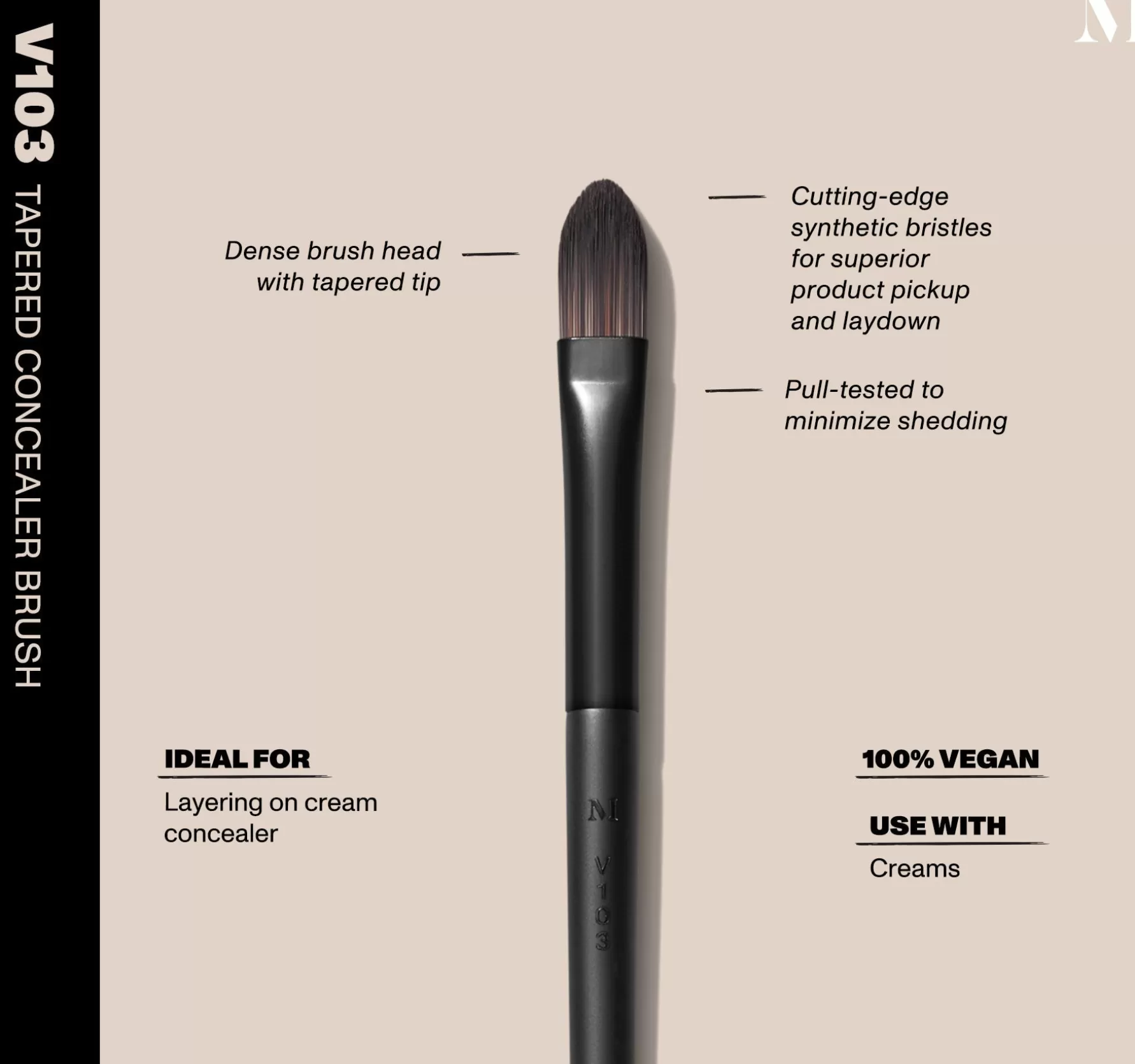 Morphe V103 - Tapered Concealer Brush Hot