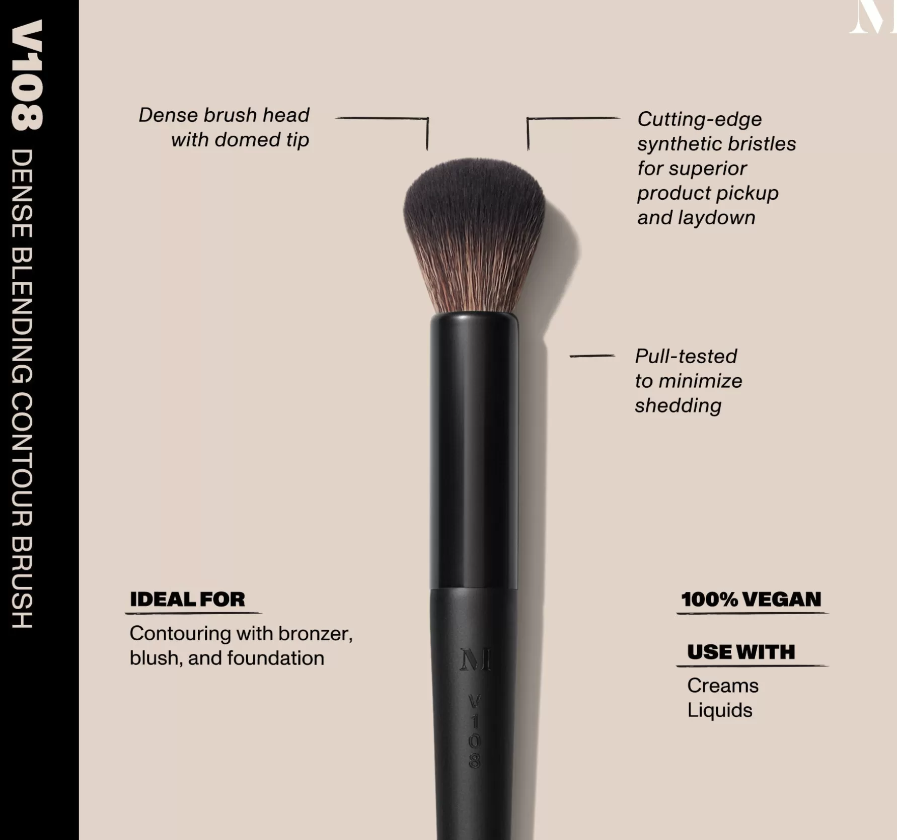 Morphe V108 - Dense Blending Contour Brush Hot