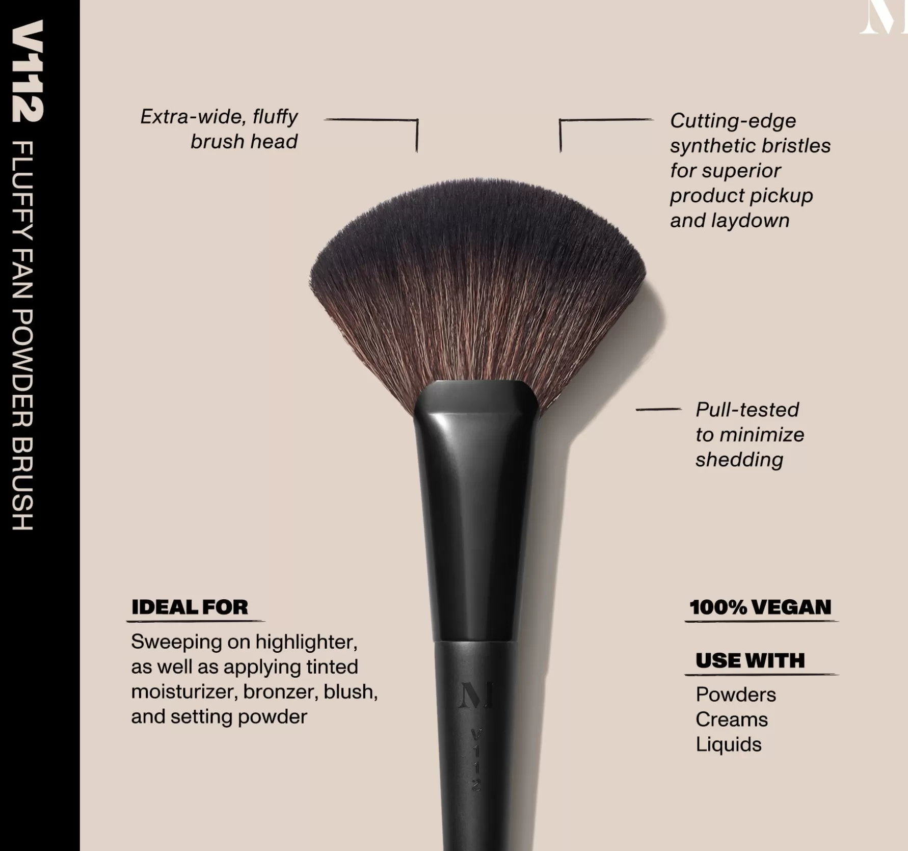 Morphe V112 - Fluffy Fan Powder Brush Store