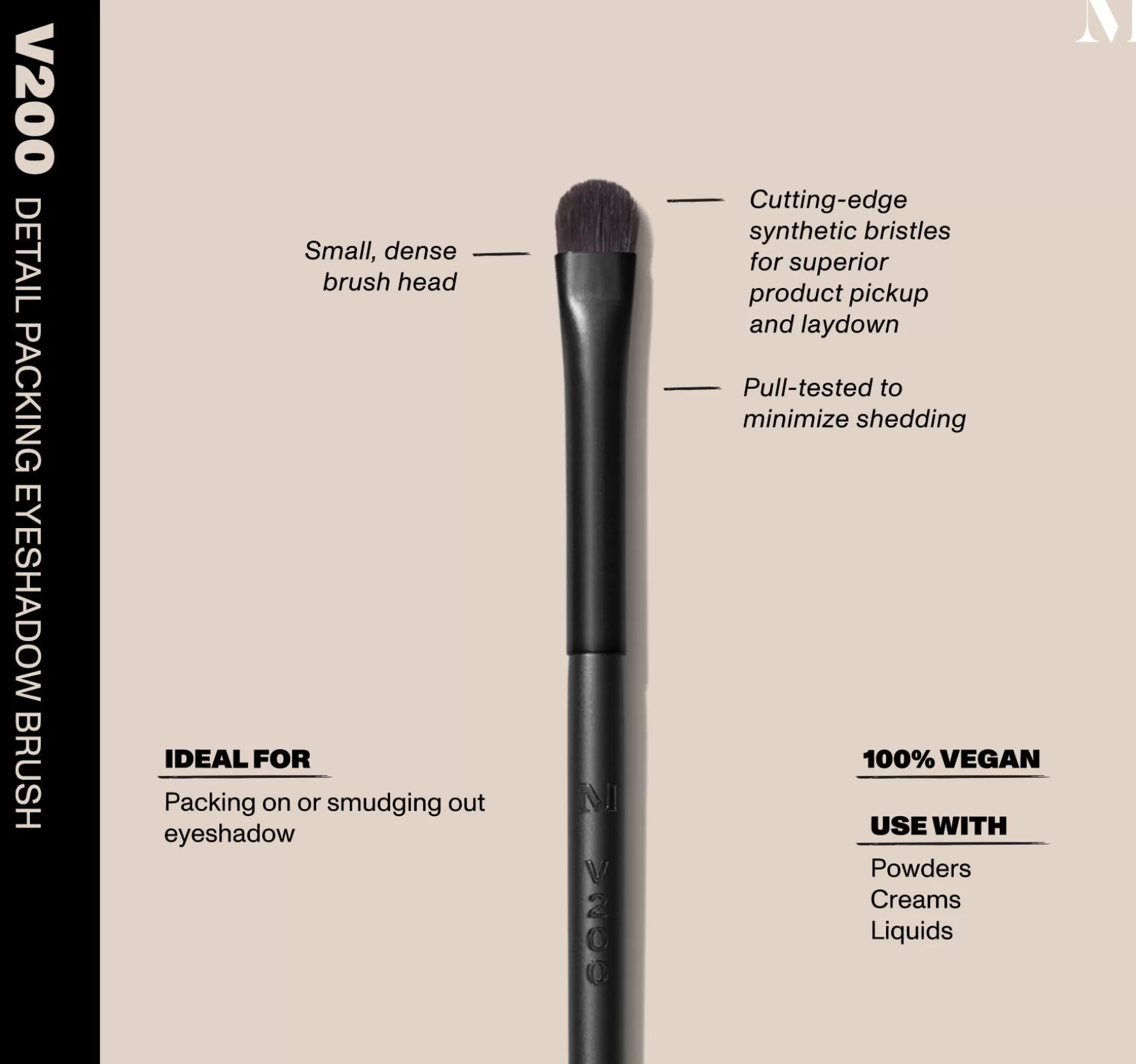 Morphe V200 - Detail Packing Eyeshadow Brush New